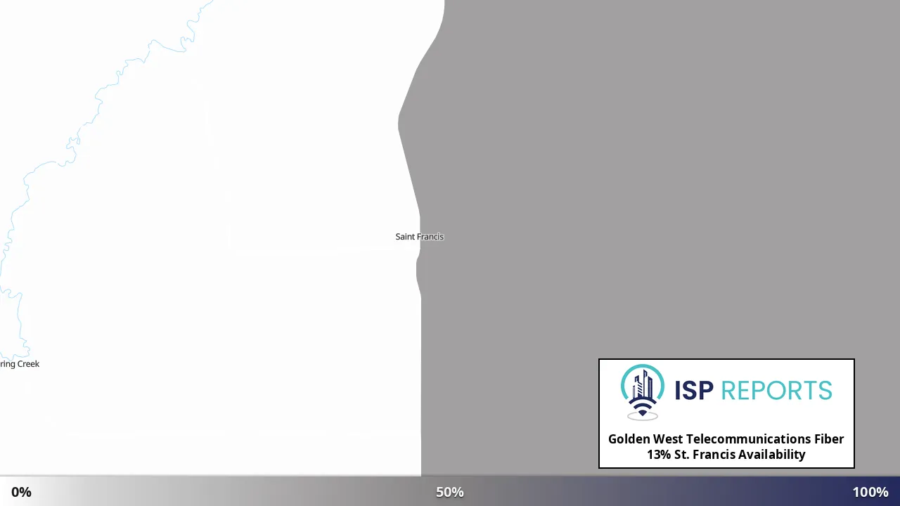 St. Francis, SD map of internet availability