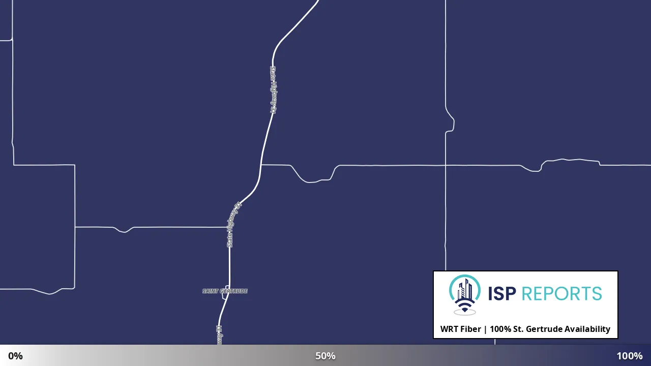 St. Gertrude, ND map of internet availability