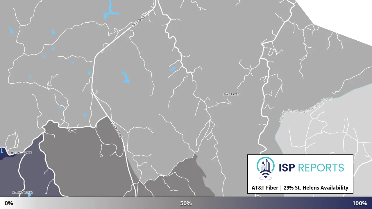 St. Helens, KY map of internet availability