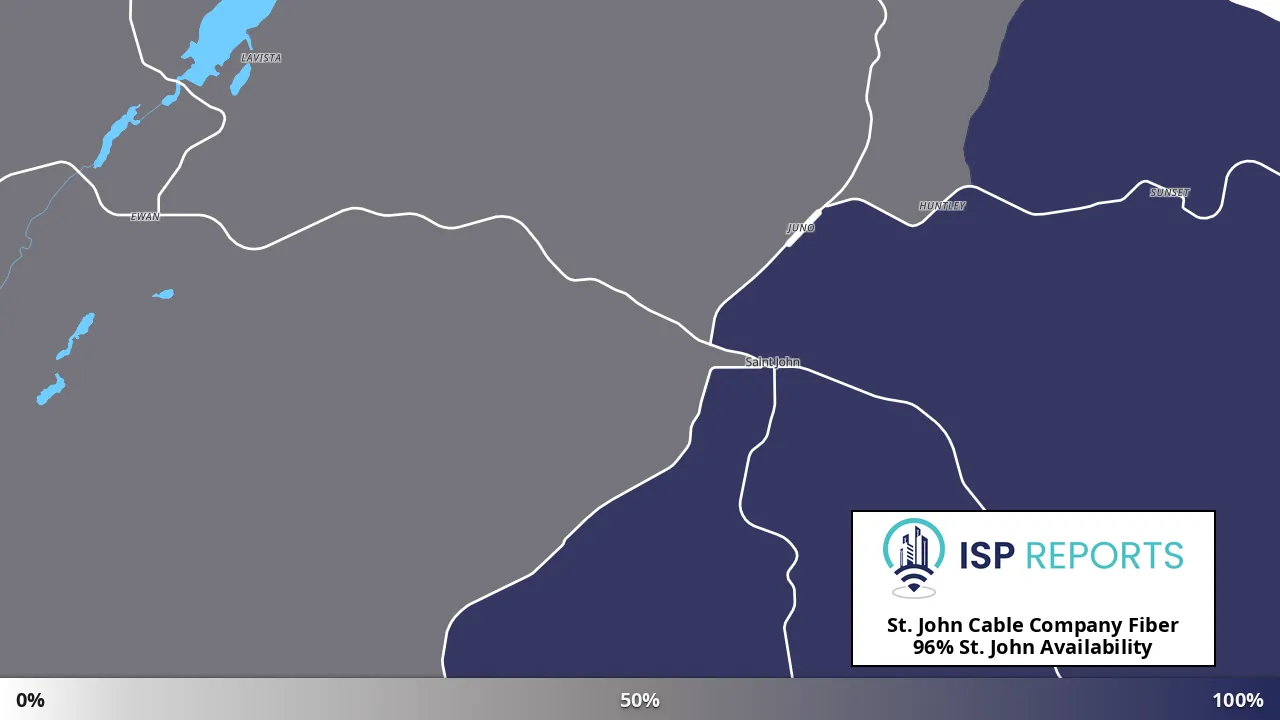 St. John, WA map of internet availability