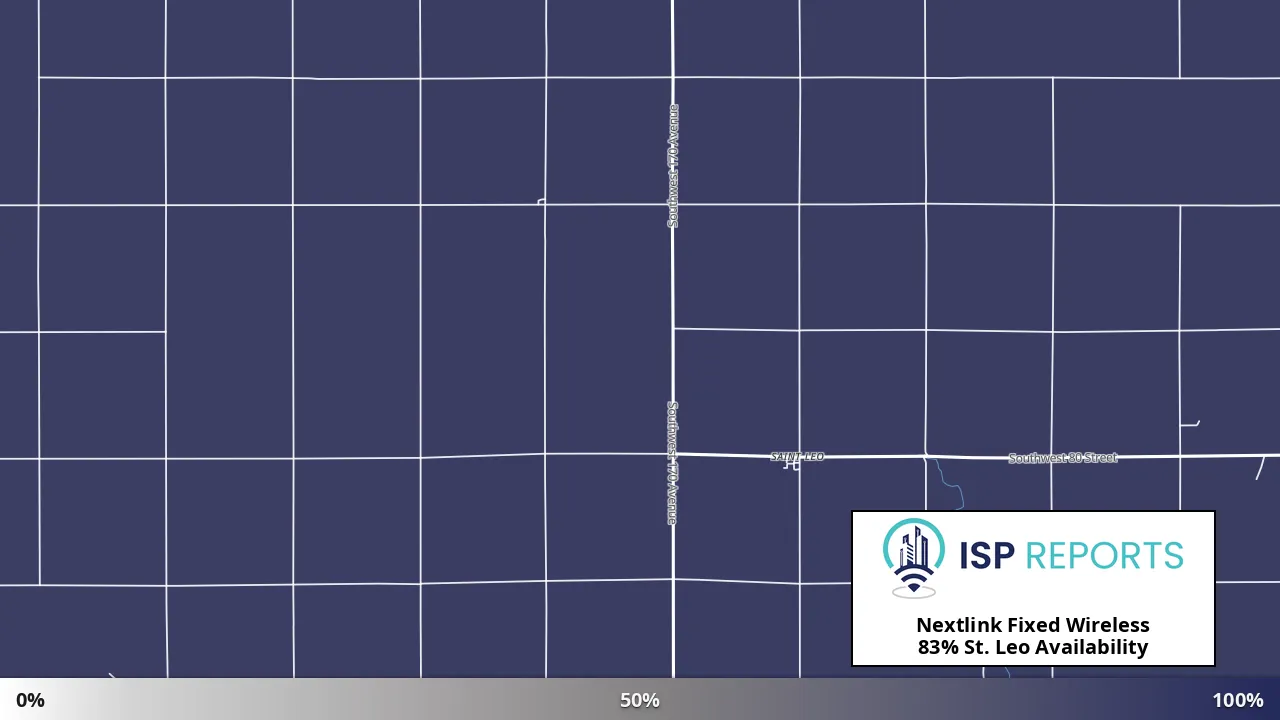 St. Leo, KS map of internet availability
