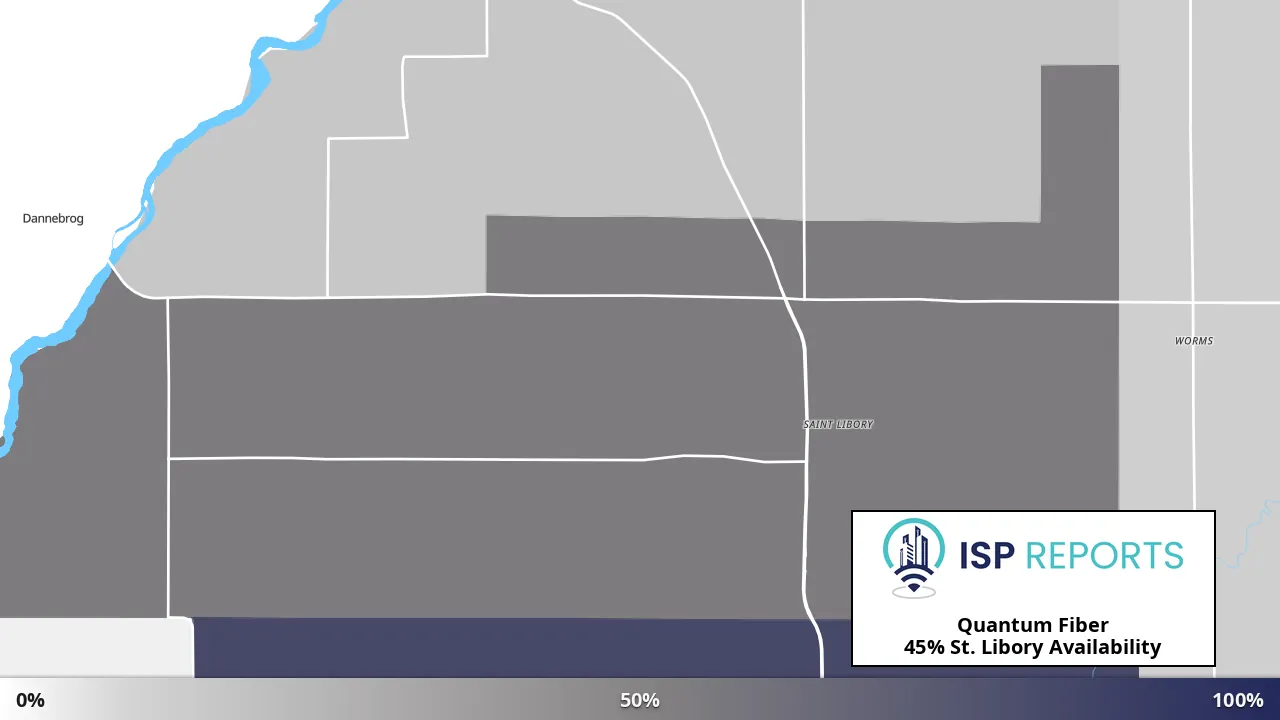 St. Libory, NE map of internet availability