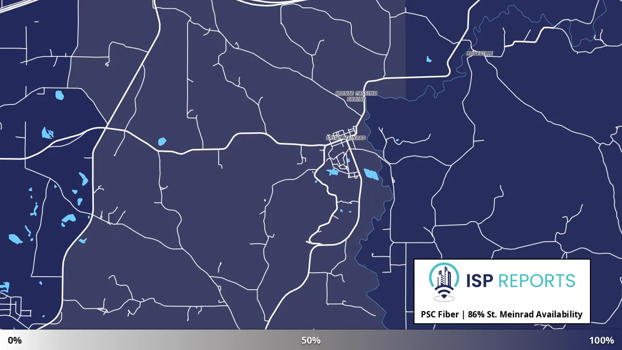 St. Meinrad, IN map of internet availability