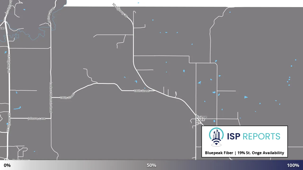 St. Onge, SD map of internet availability