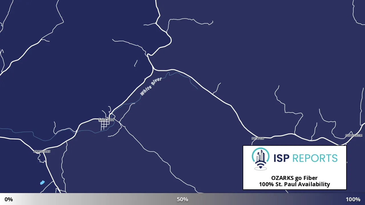 St. Paul, AR map of internet availability