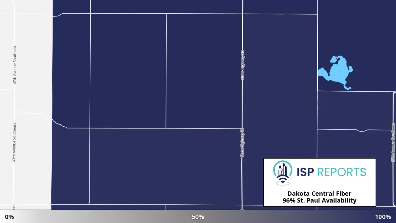 St. Paul, ND map of internet availability