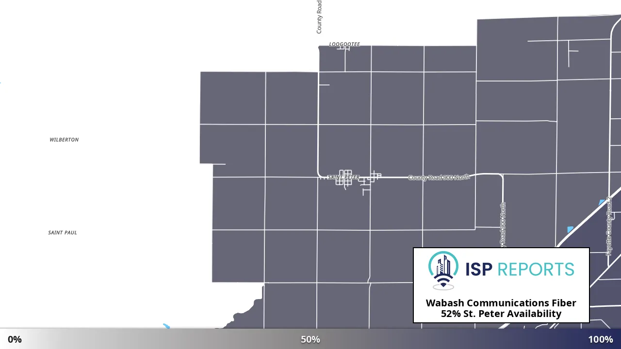 St. Peter, IL map of internet availability