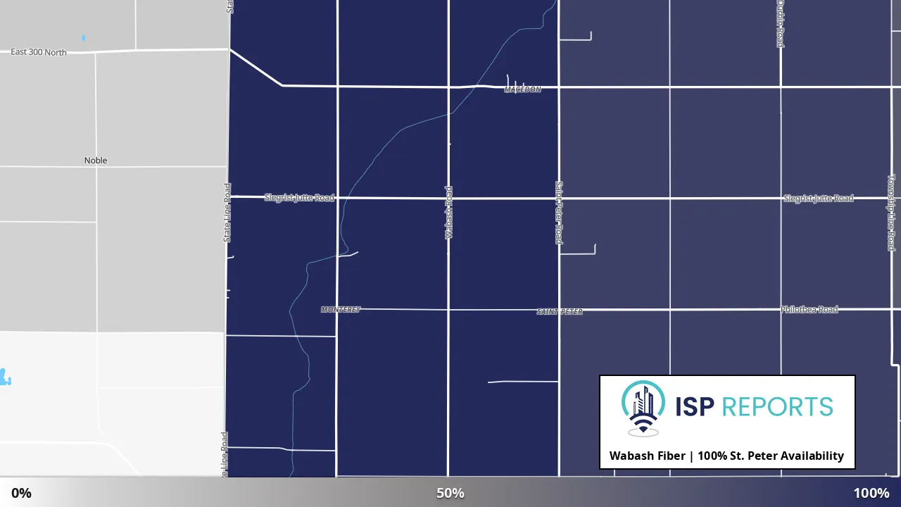St. Peter, OH map of internet availability