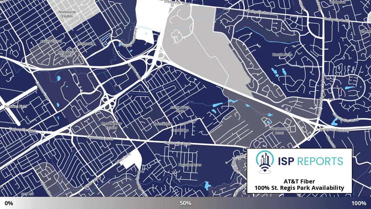St. Regis Park, KY map of internet availability