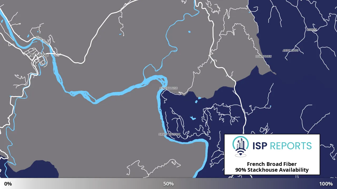 Stackhouse, NC map of internet availability