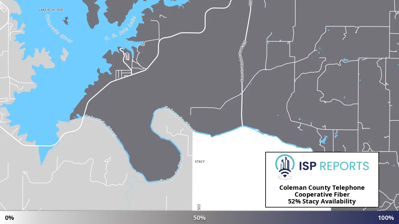 Stacy, TX map of internet availability