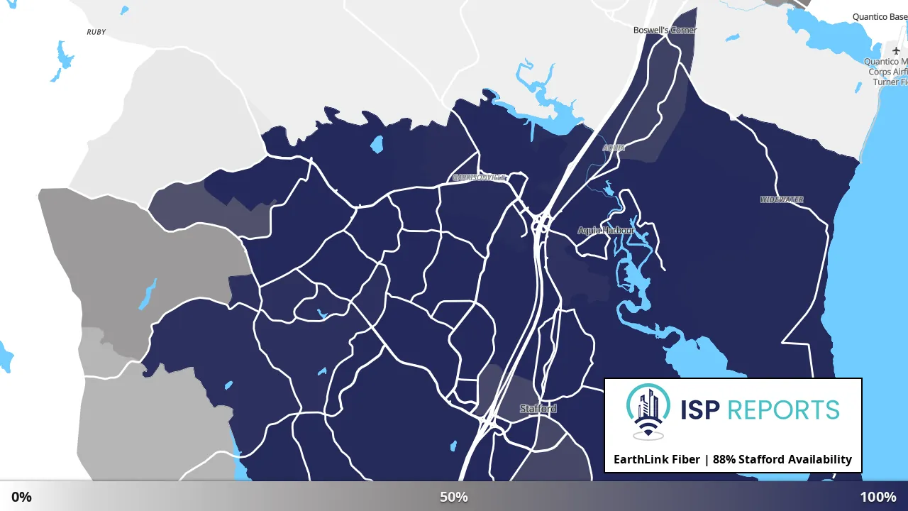 Stafford, VA map of internet availability