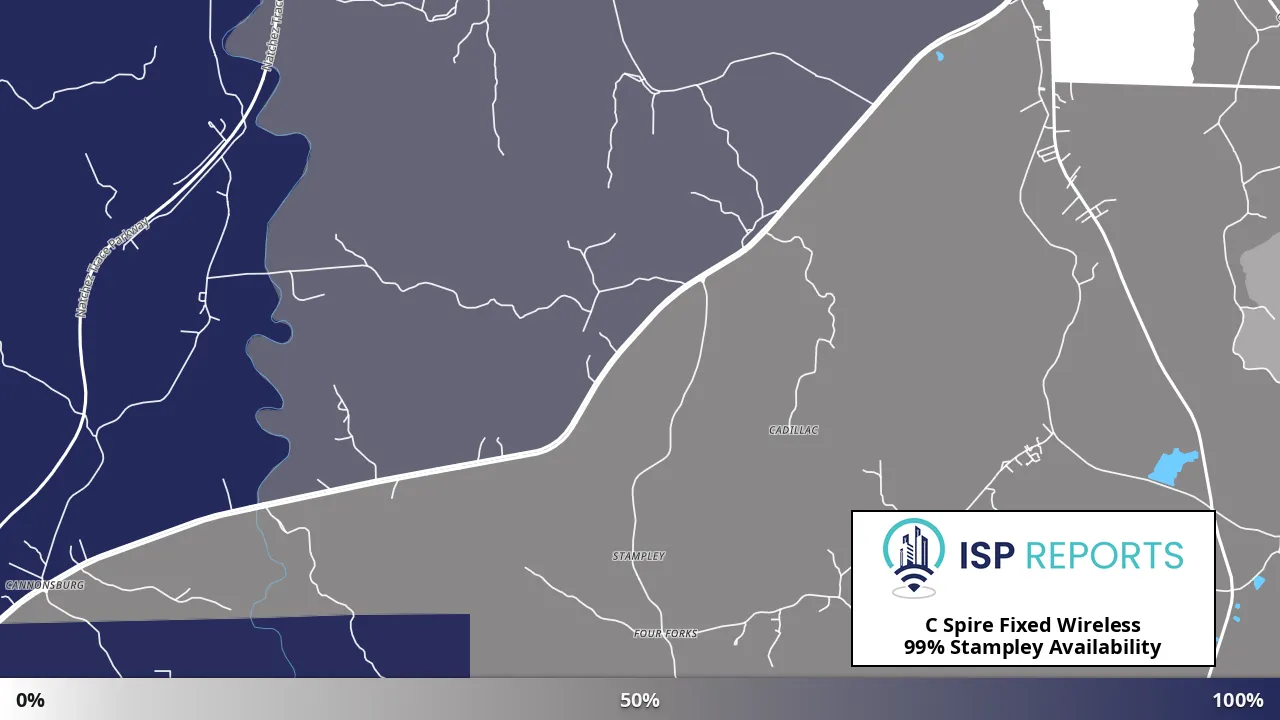 Stampley, MS map of internet availability