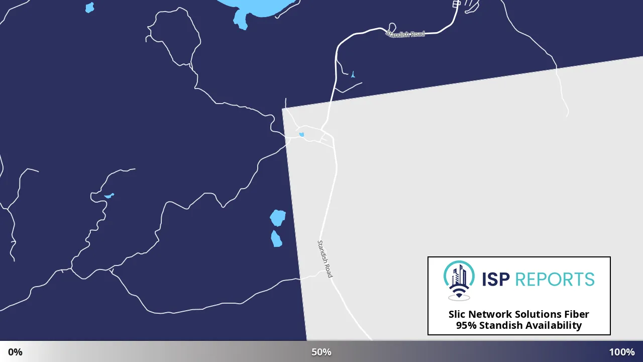 Standish, NY map of internet availability
