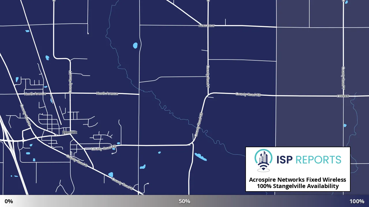 Stangelville, WI map of internet availability