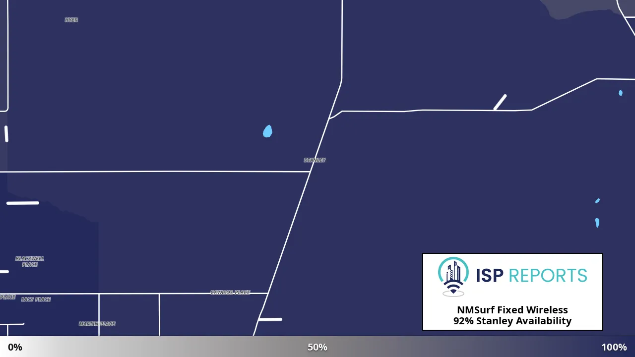 Stanley, NM map of internet availability