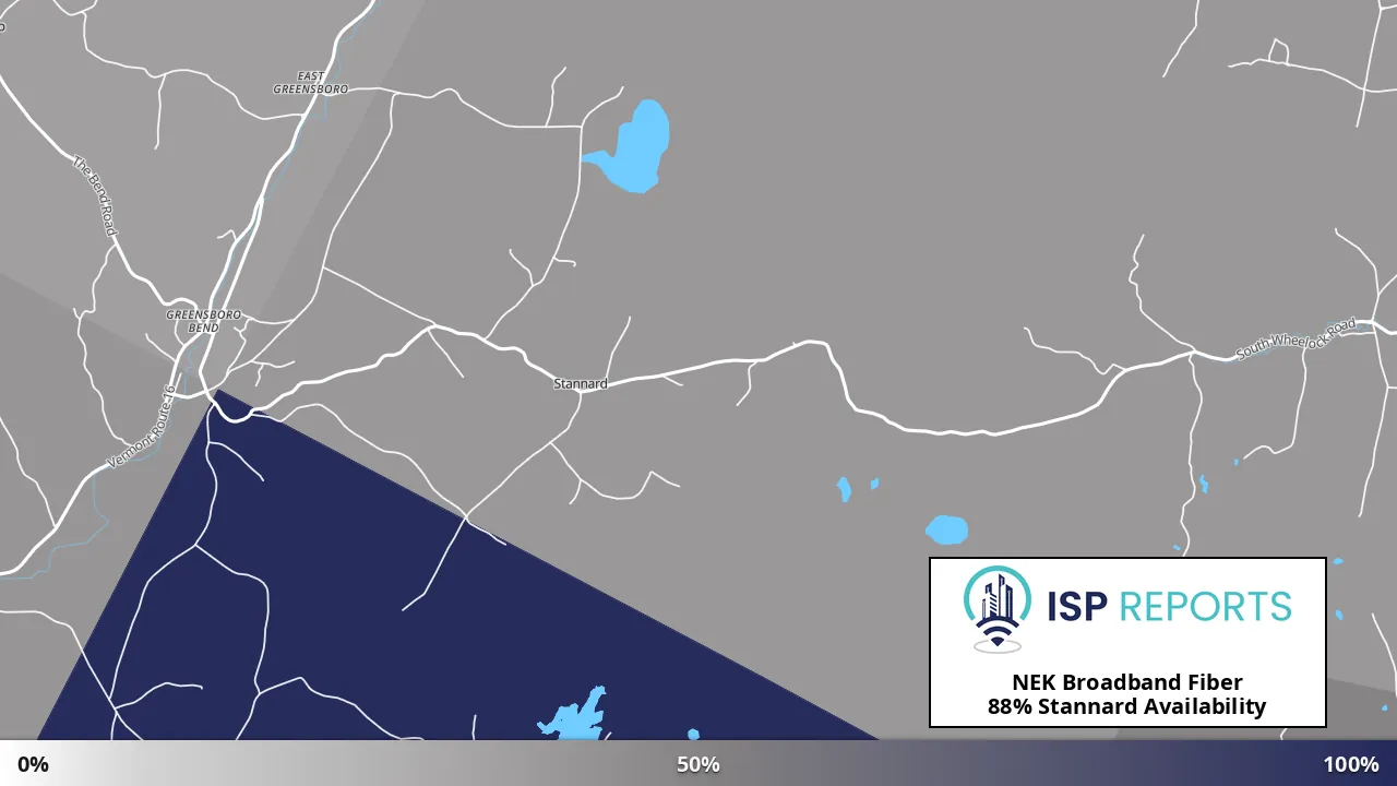 Stannard, VT map of internet availability