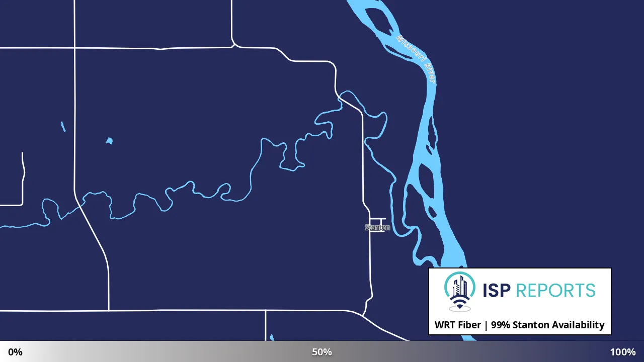Stanton, ND map of internet availability