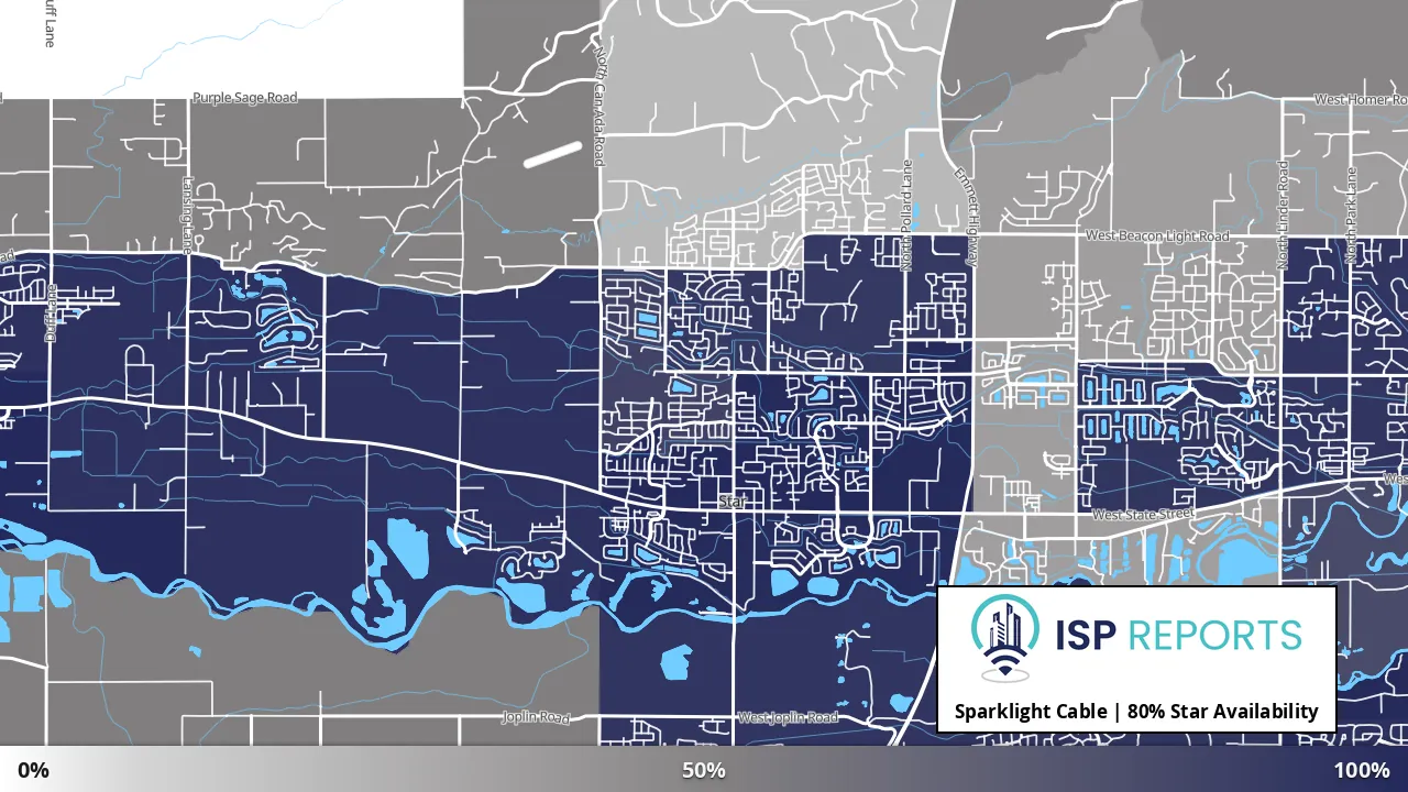 Star, ID map of internet availability