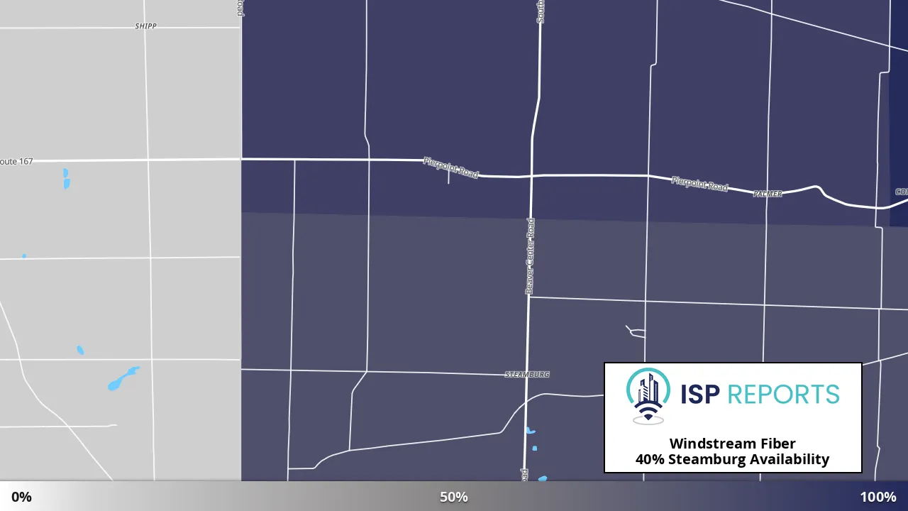 Steamburg, PA map of internet availability