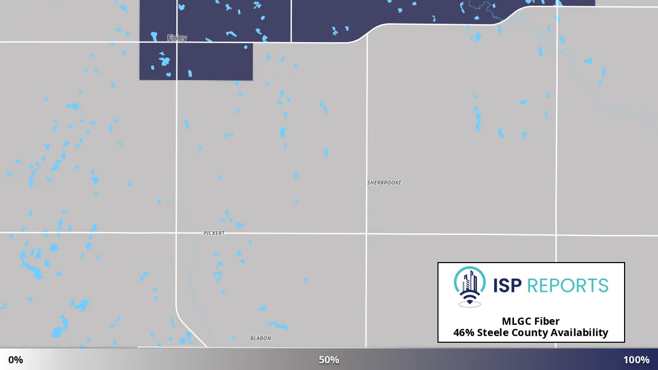 Steele County, ND map of internet availability