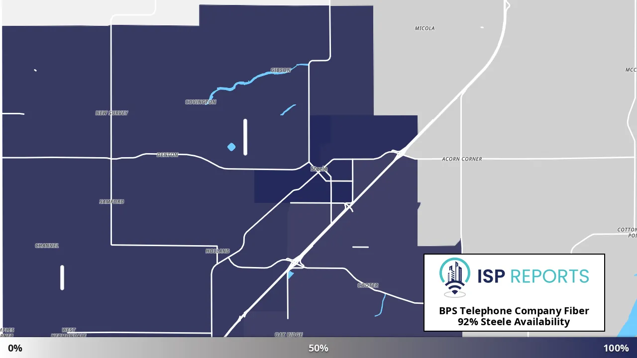 Steele, MO map of internet availability