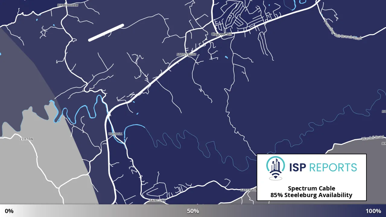 Steeleburg, VA map of internet availability