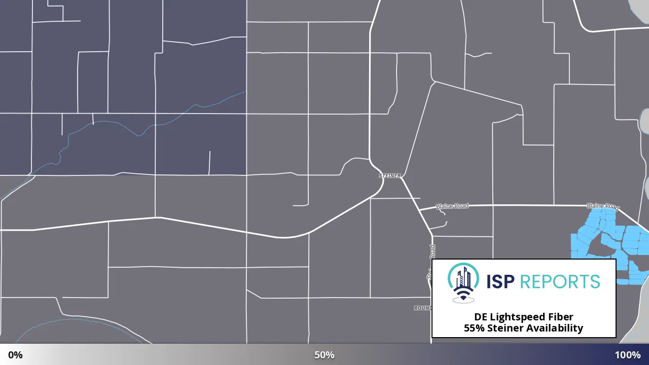 Steiner, MS map of internet availability