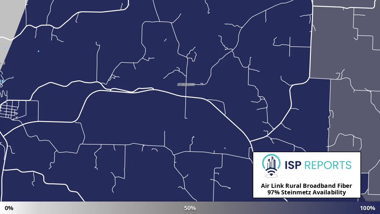 Steinmetz, MO map of internet availability