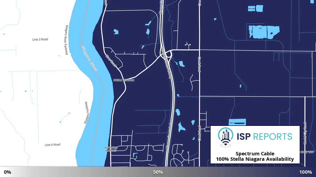 Stella Niagara, NY map of internet availability