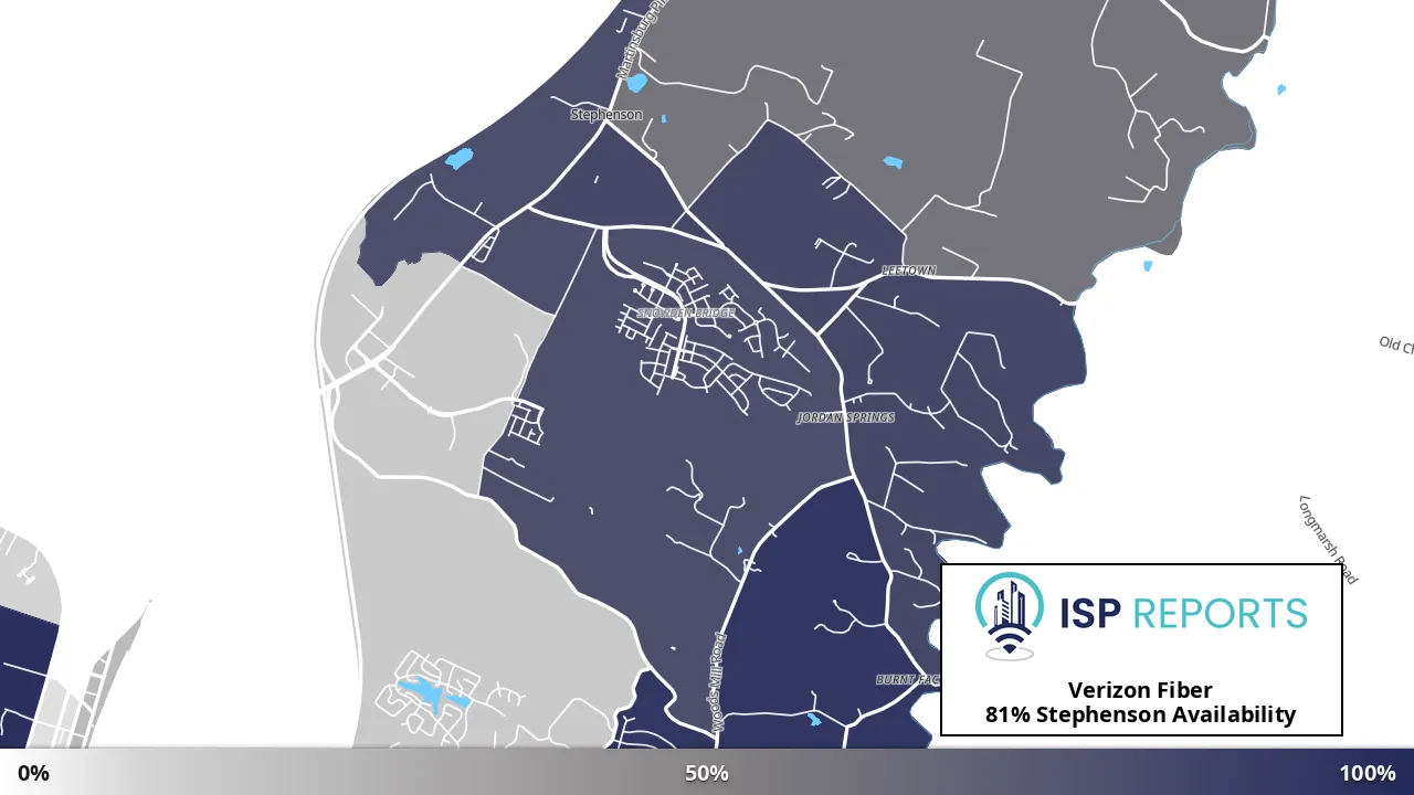 Stephenson, VA map of internet availability