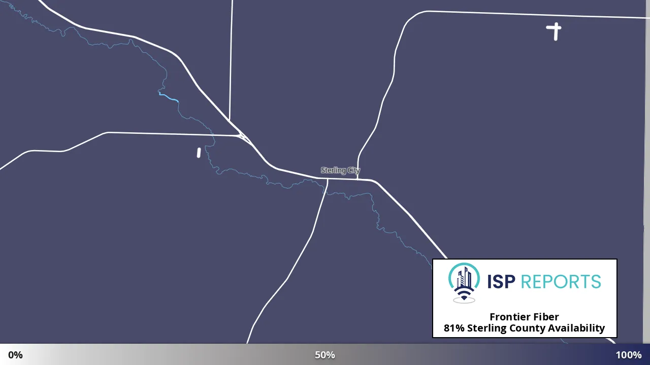 Sterling County, TX map of internet availability