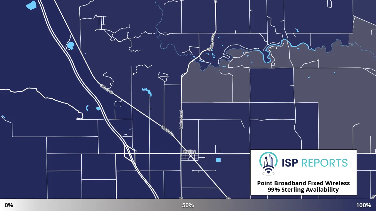 Sterling, MI map of internet availability