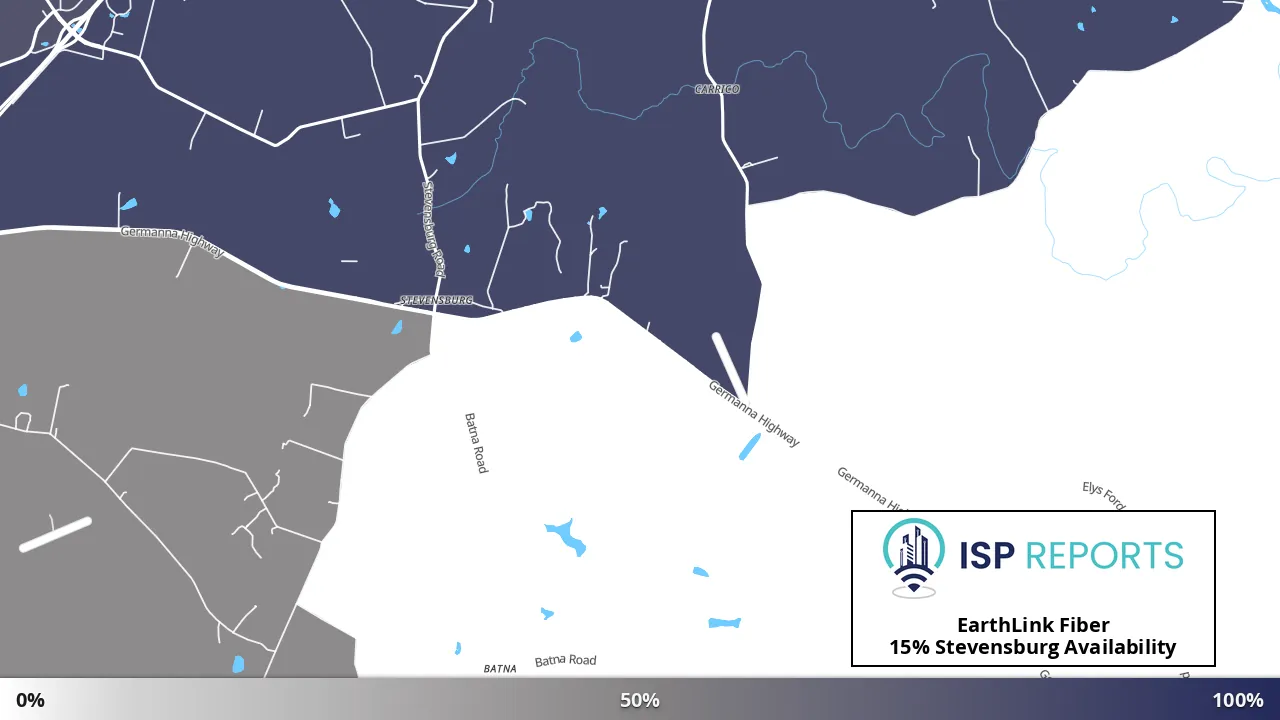 Stevensburg, VA map of internet availability