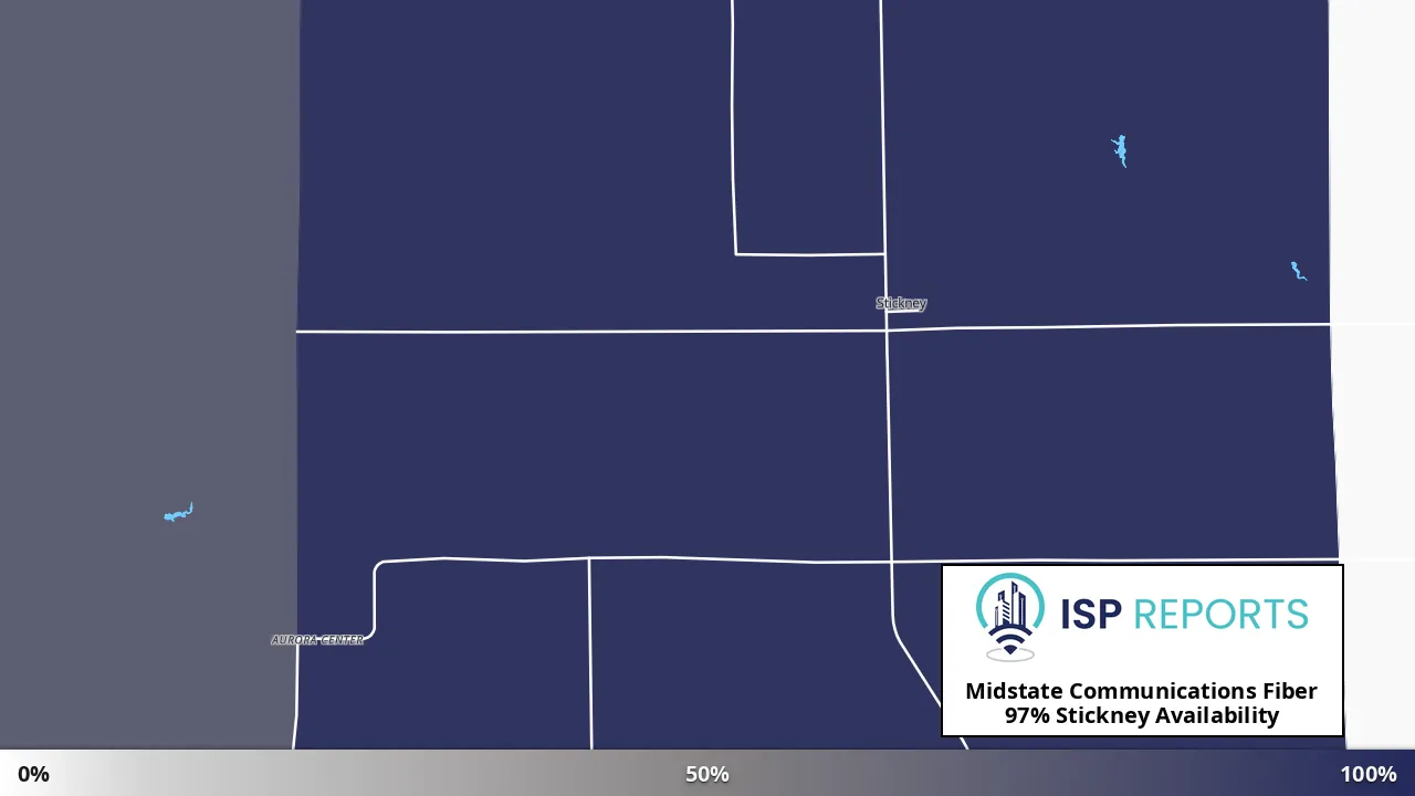 Stickney, SD map of internet availability