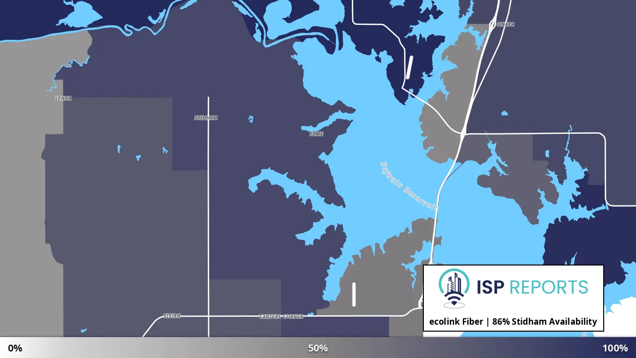 Stidham, OK map of internet availability