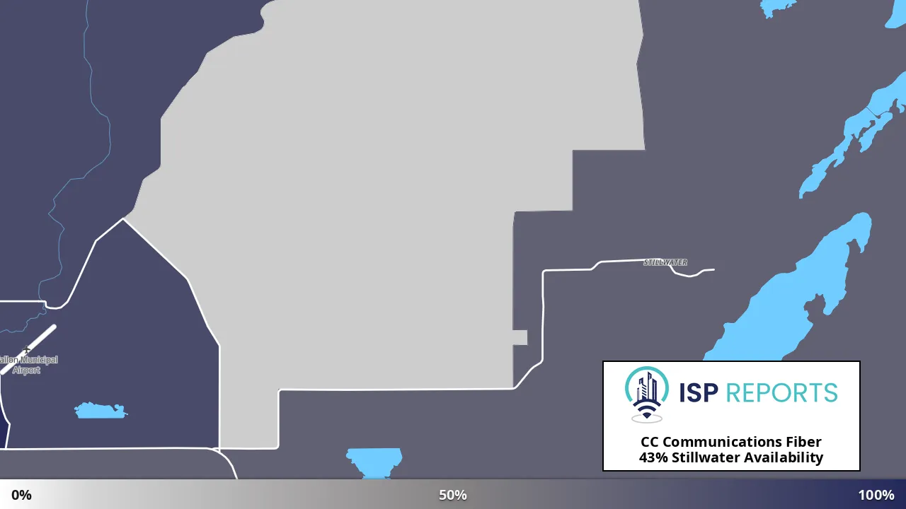 Stillwater, NV map of internet availability