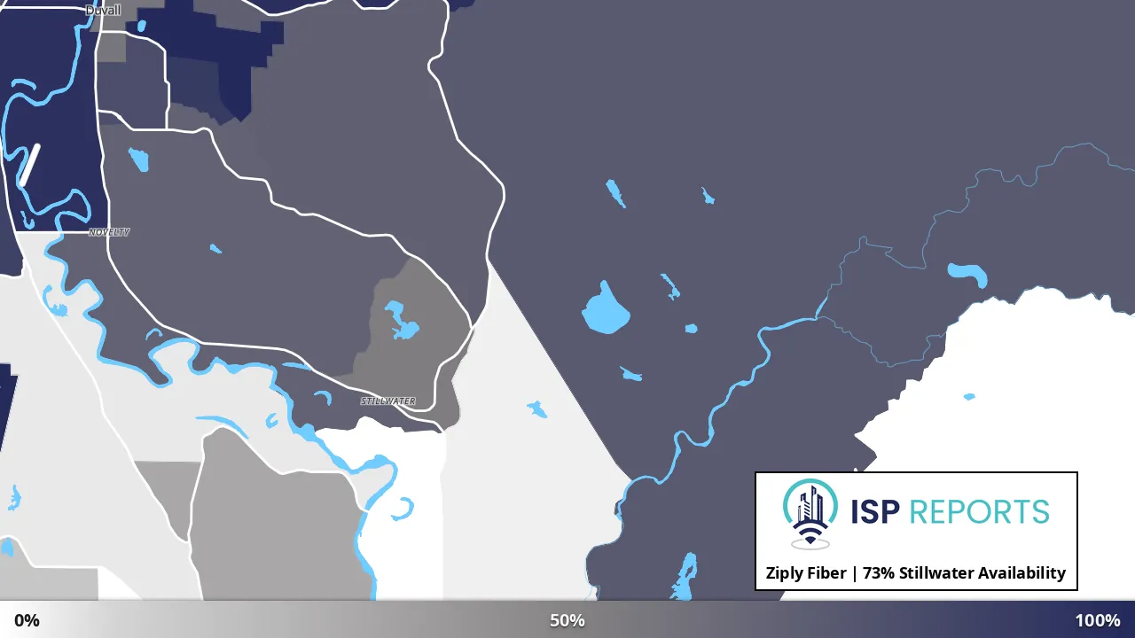 Stillwater, WA map of internet availability