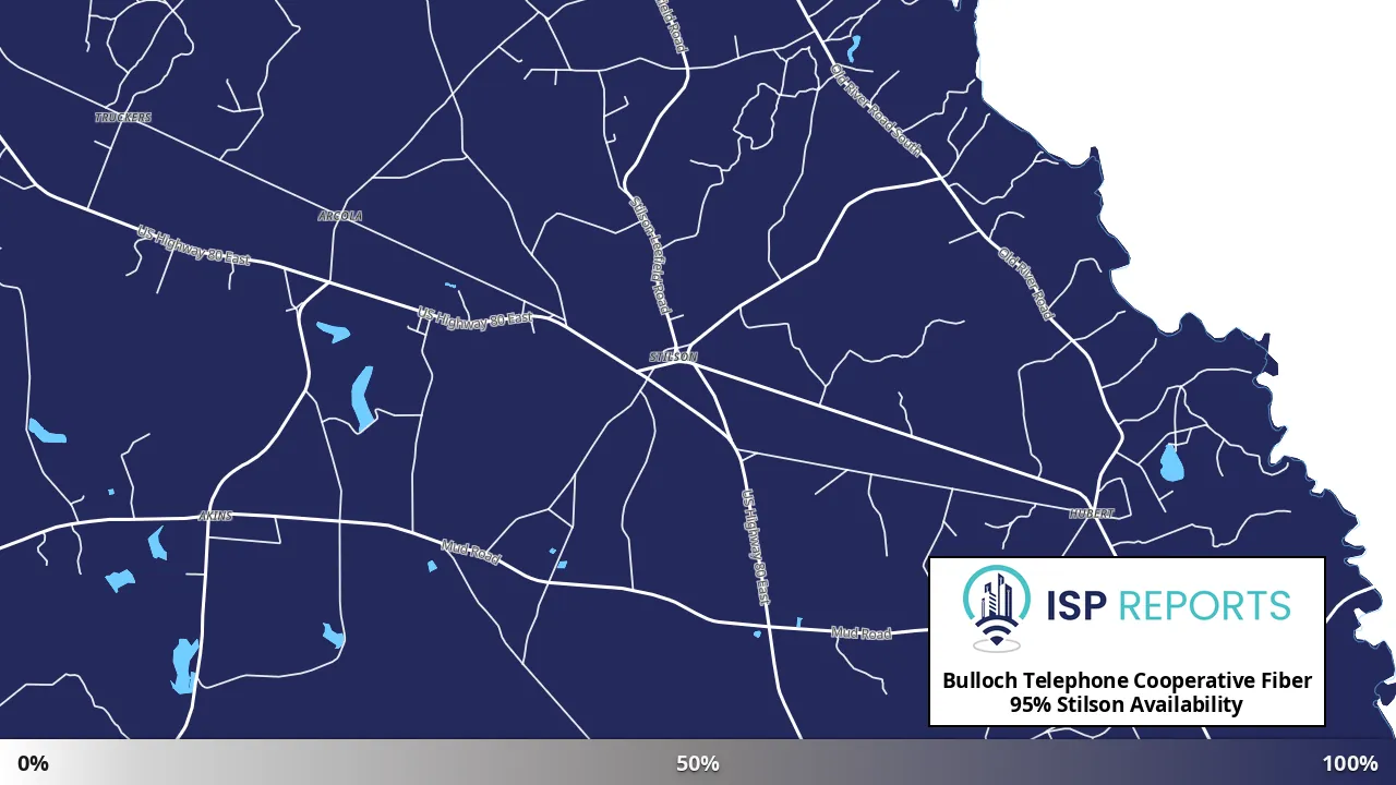 Stilson, GA map of internet availability