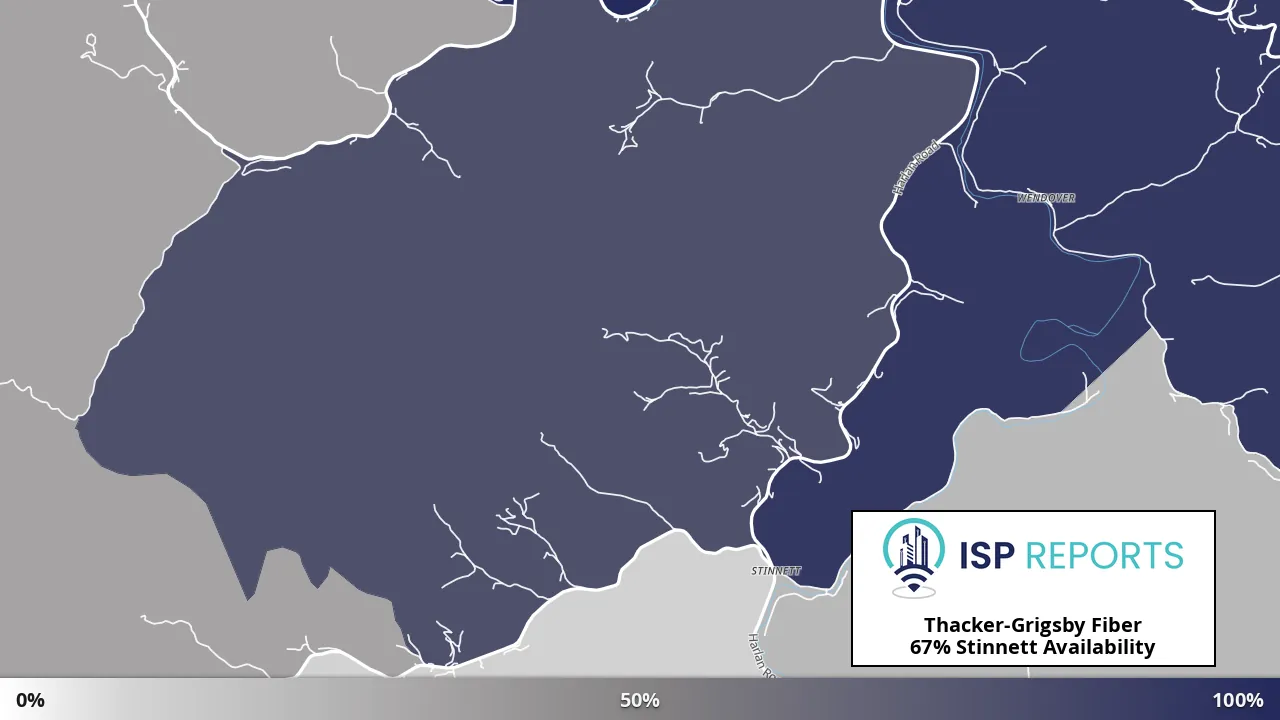Stinnett, KY map of internet availability