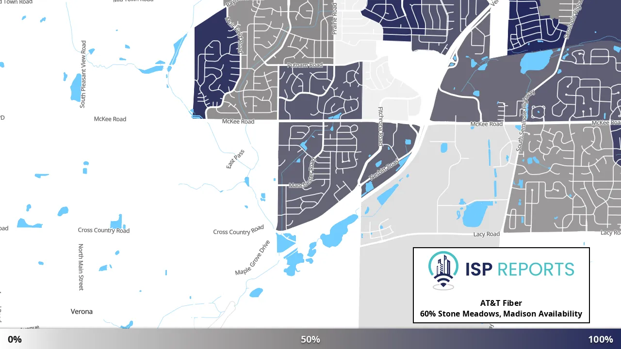Stone Meadows, Madison, WI map of internet availability