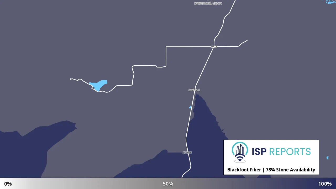 Stone, MT map of internet availability