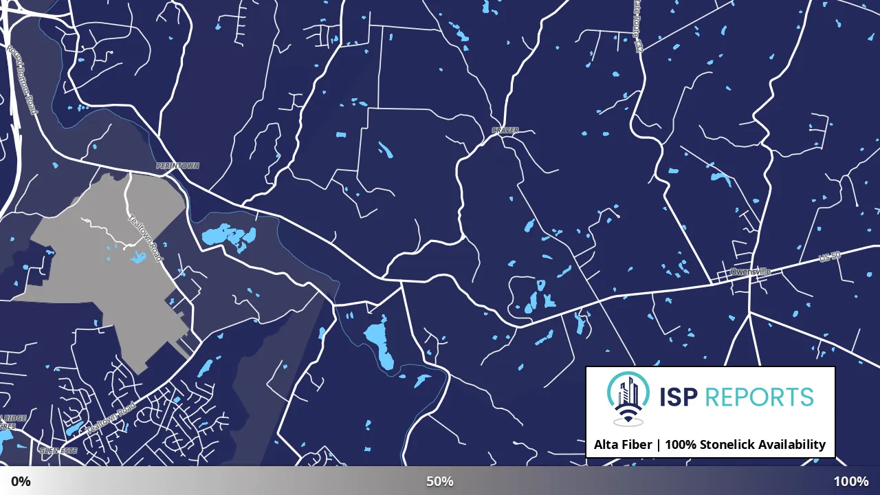 Stonelick, OH map of internet availability