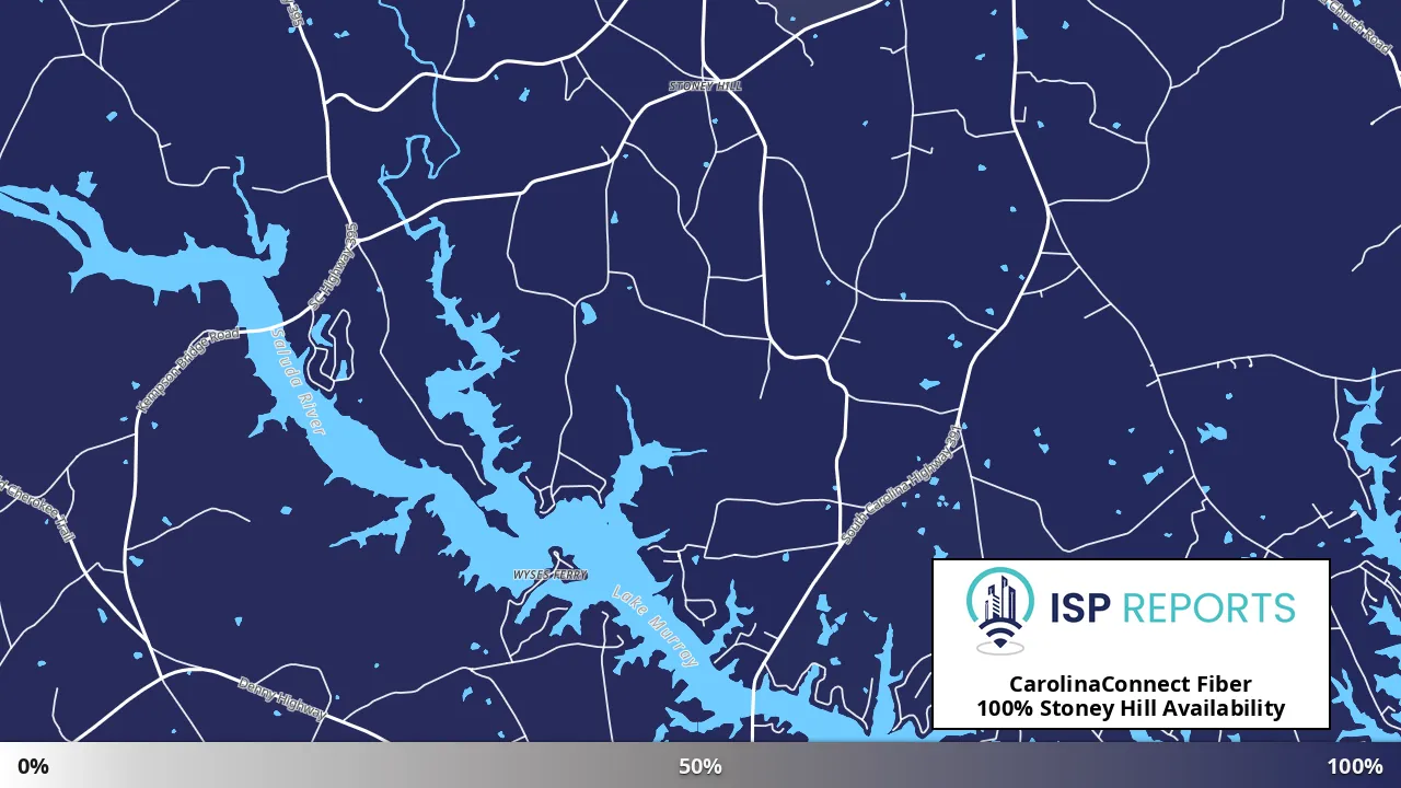 Stoney Hill, SC map of internet availability