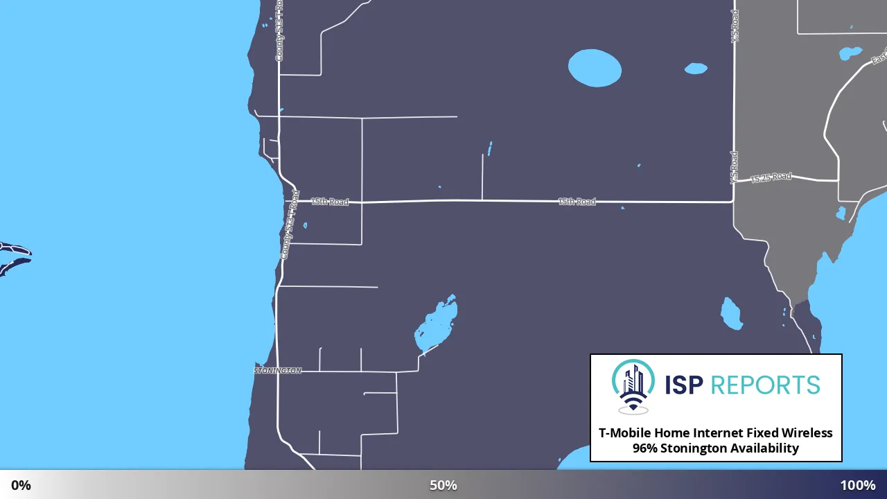 Stonington, MI map of internet availability