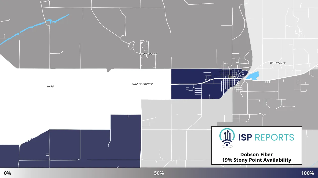 Stony Point, OK map of internet availability