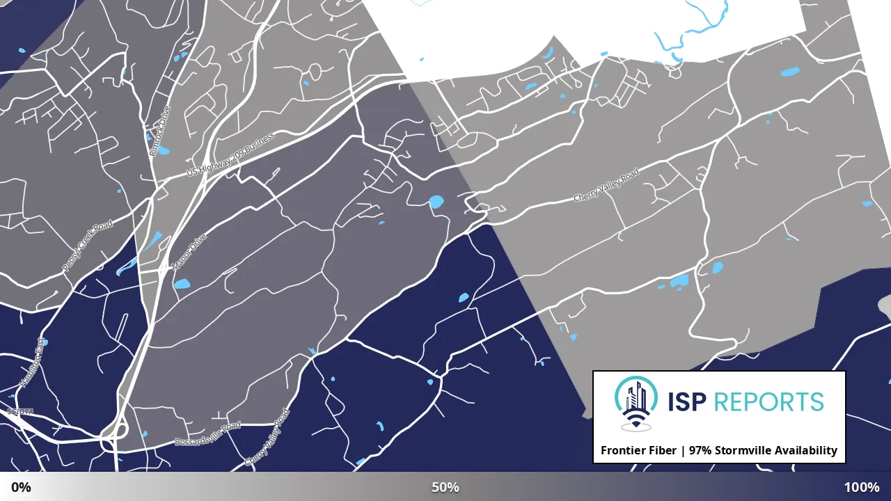 Stormville, PA map of internet availability
