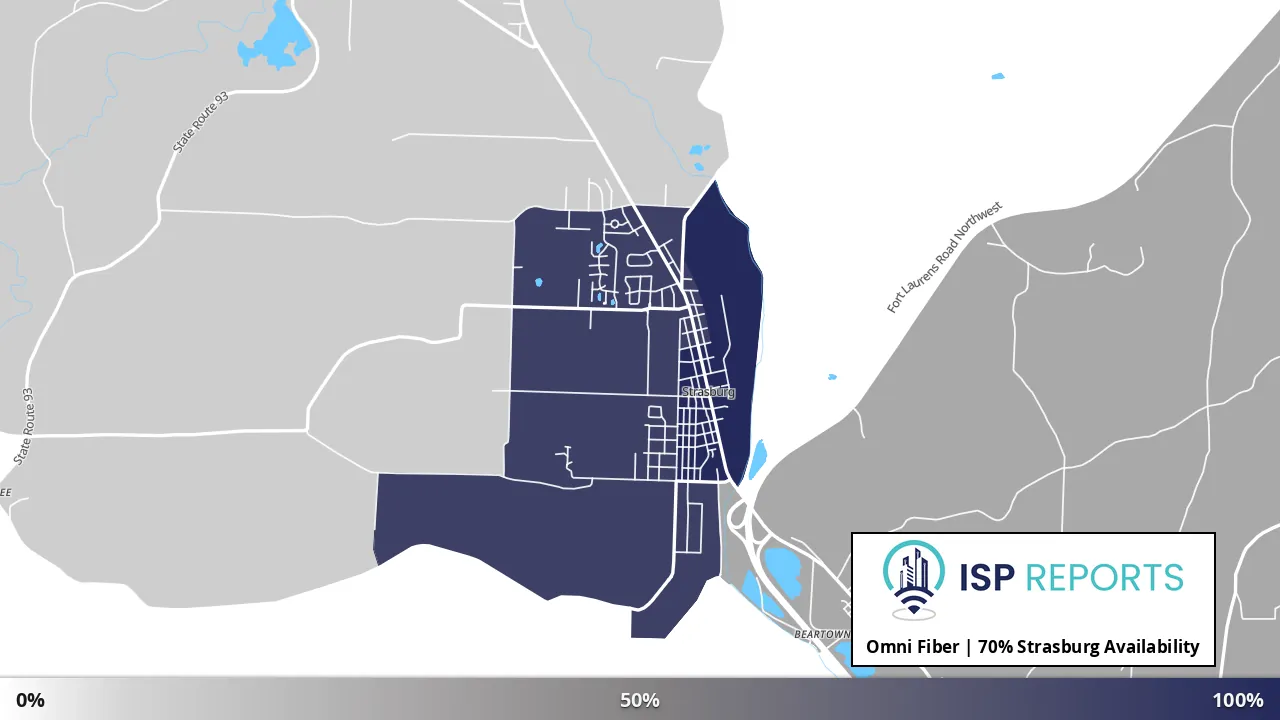 Strasburg, OH map of internet availability