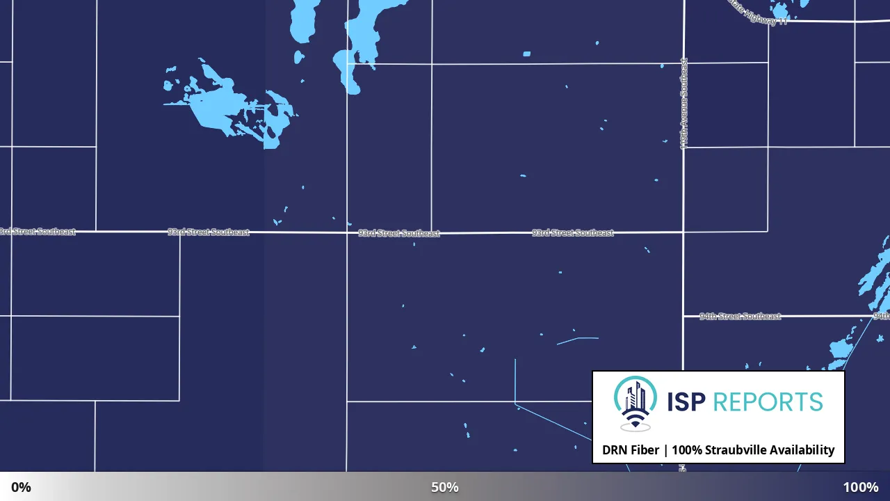 Straubville, ND map of internet availability