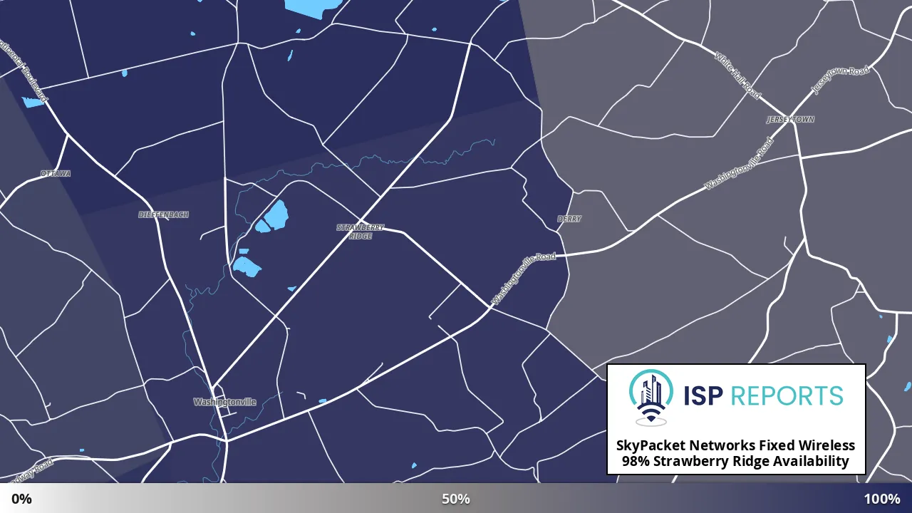 Strawberry Ridge, PA map of internet availability